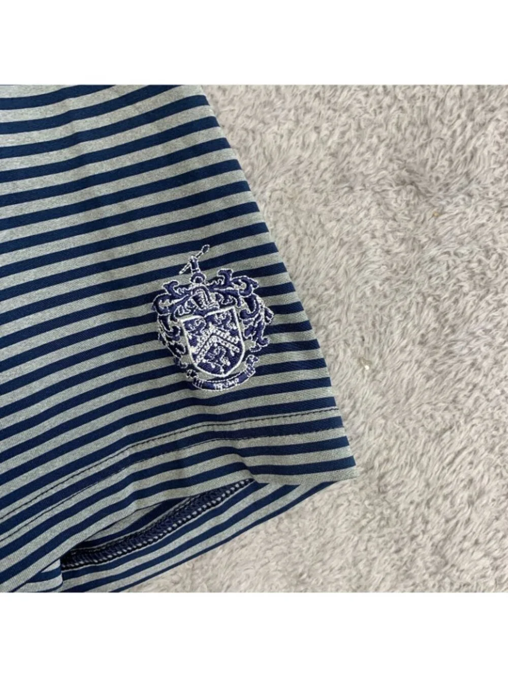 RLX Ralph Lauren Men's M Blue Striped Polo Shirt Wicking Performance P0472
